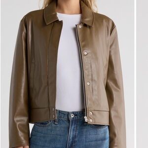 rag & bone Brown Leather Jacket NWT